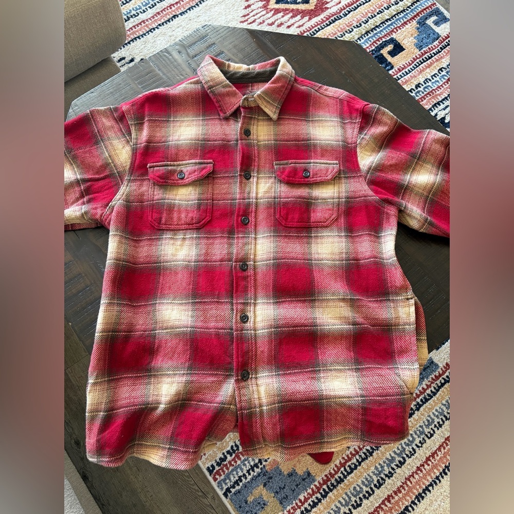Orvis Red and Tan Flannel Large